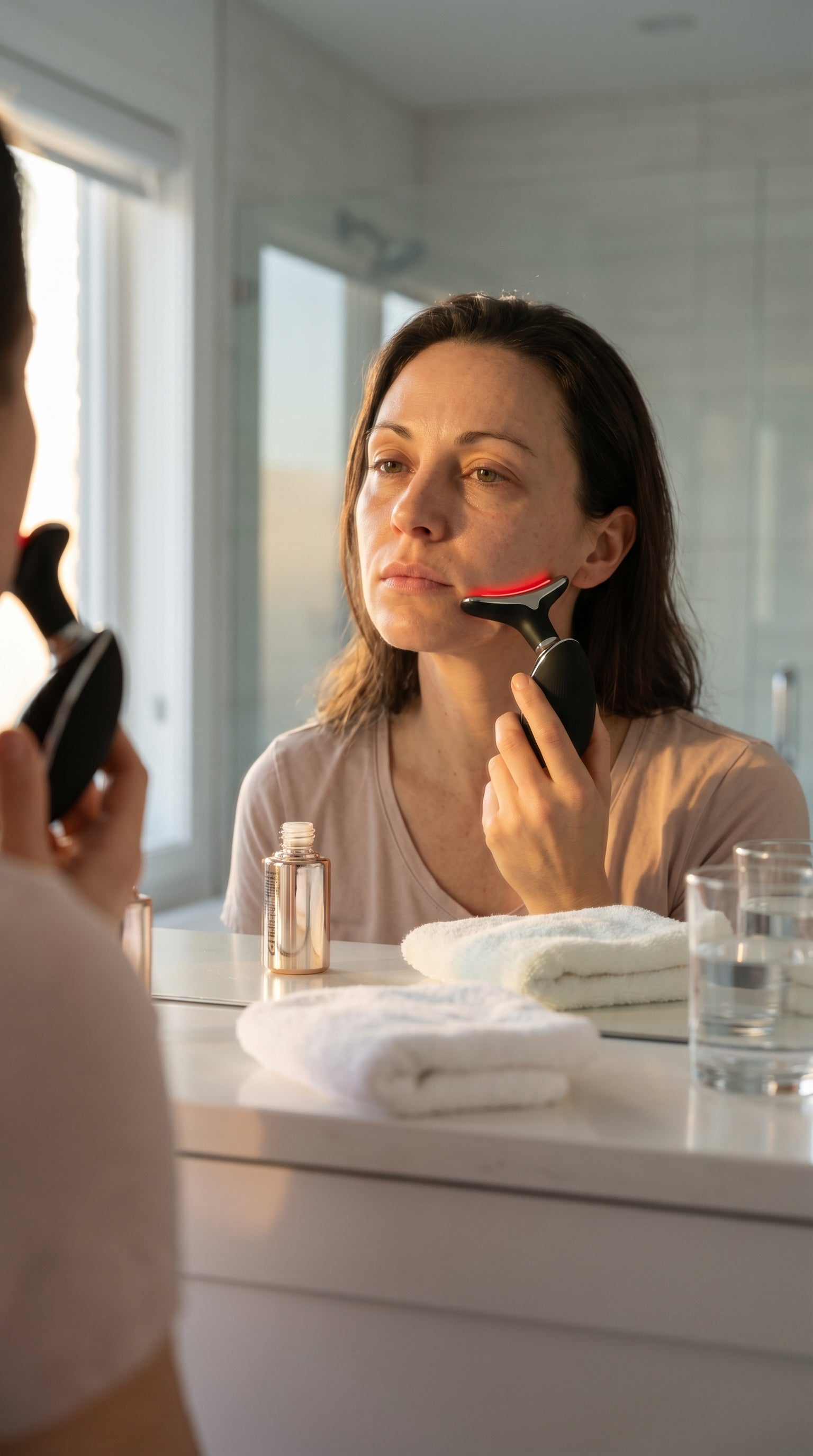 MASAJEADOR FACIAL TERAPIA DE LUZ BLANCO